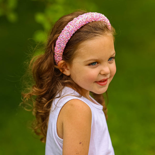Kids Padded Headband - Chunky Sequin Hair Band