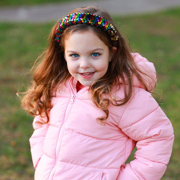 Reversible Sequin Headband - Kids Padded Hair Band
