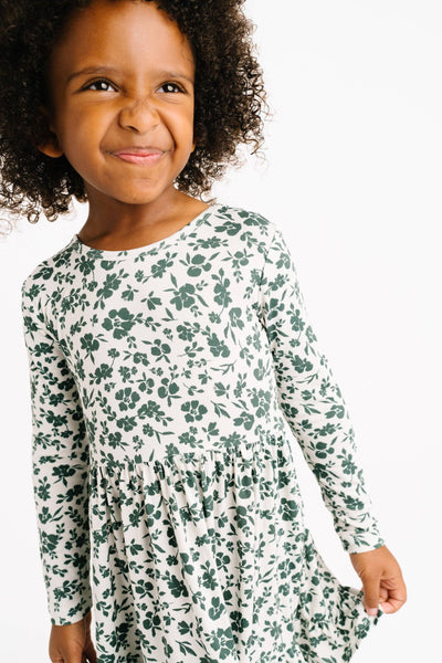 Earthy Floral Bamboo Dress