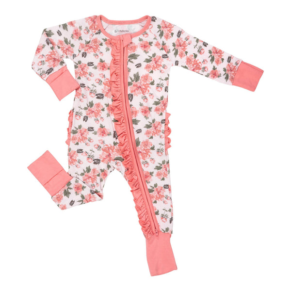 Pretty in Peony Bamboo Zip Romper