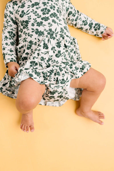 Earthy Floral Bodysuit Bamboo Dress