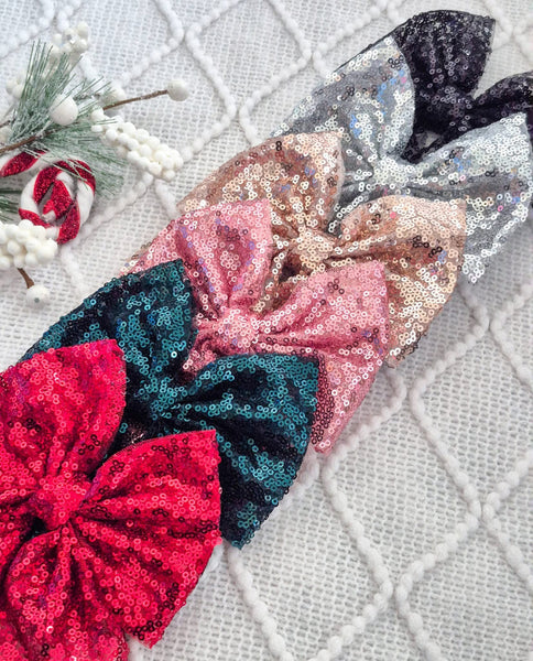 Large Curve Tail Annabelle Sequin Bow