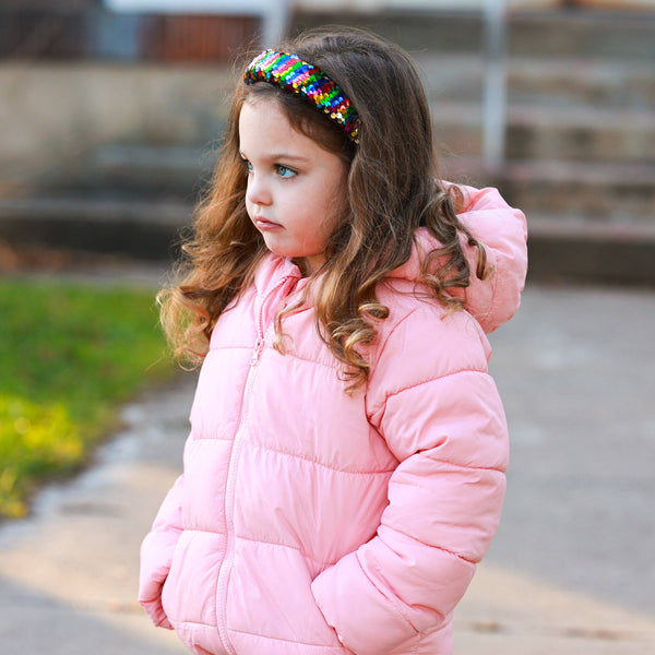 Reversible Sequin Headband - Kids Padded Hair Band