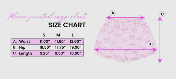 Fleece Printed Cozy Shorts