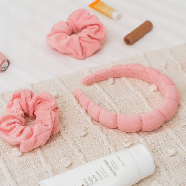Spa Headband - Skincare Headband & Scrunchie Wristband Set