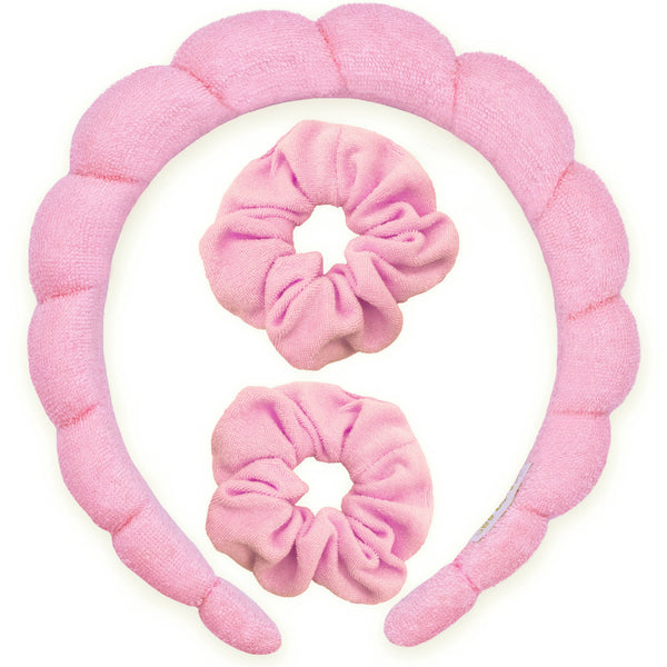 Spa Headband - Skincare Headband & Scrunchie Wristband Set