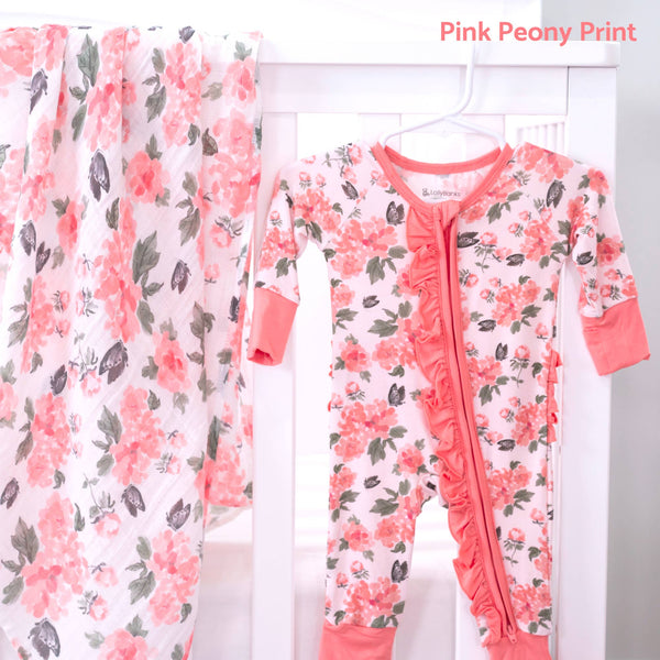 Pretty in Peony Bamboo Zip Romper