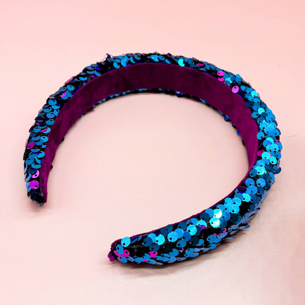 Reversible Sequin Headband - Kids Padded Hair Band