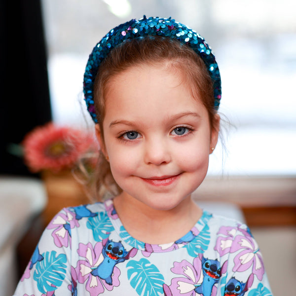 Reversible Sequin Headband - Kids Padded Hair Band