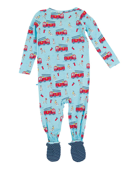 Baby Boys Paws To The Rescue Bamboo Viscose Footed One Piece Pajama