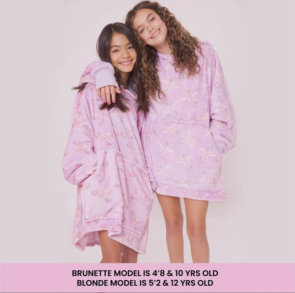 Fleece Printed Pullover Oversized Blanket Hoodie