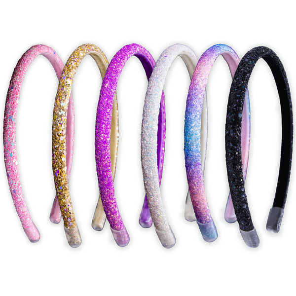 Thin Glitter Headband - Padded Hair Bands