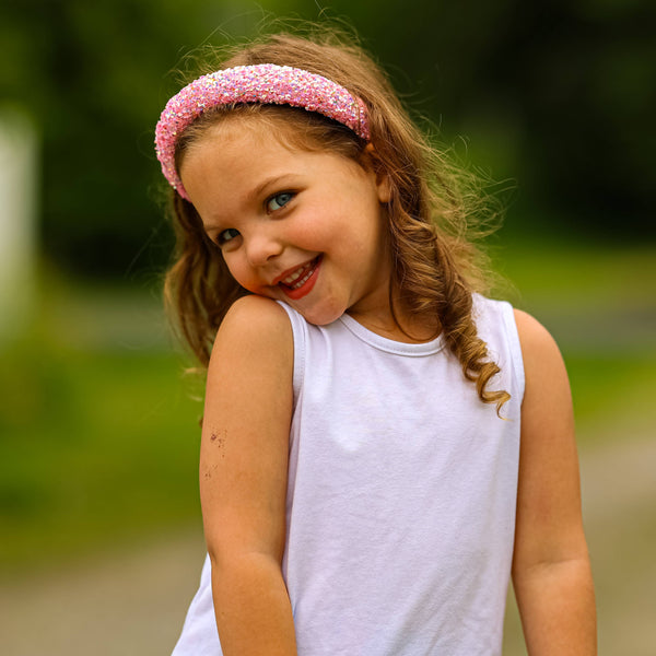 Kids Padded Headband - Chunky Sequin Hair Band