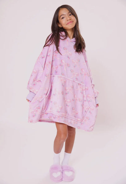 Fleece Printed Pullover Oversized Blanket Hoodie