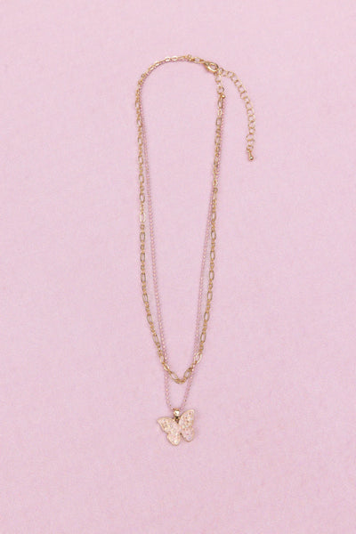 Chic Bubbly Butterfly Necklace