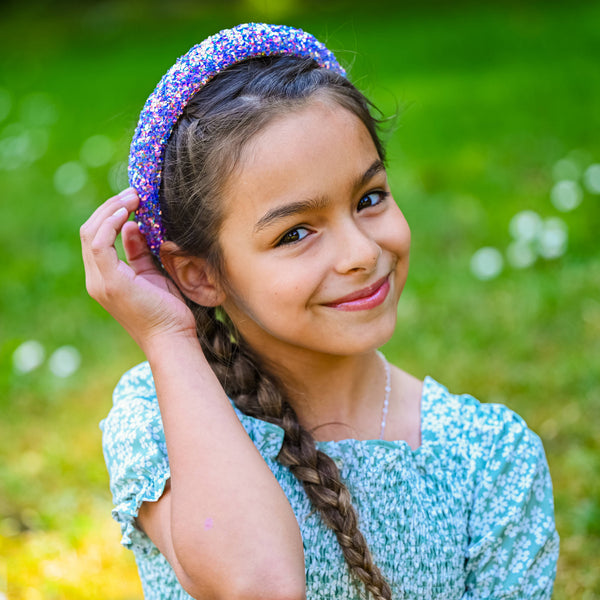 Kids Padded Headband - Chunky Sequin Hair Band