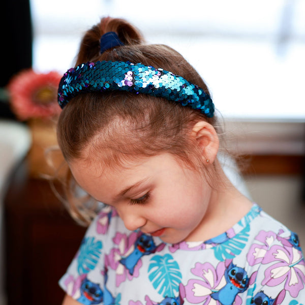 Reversible Sequin Headband - Kids Padded Hair Band