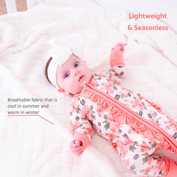 Pretty in Peony Bamboo Zip Romper
