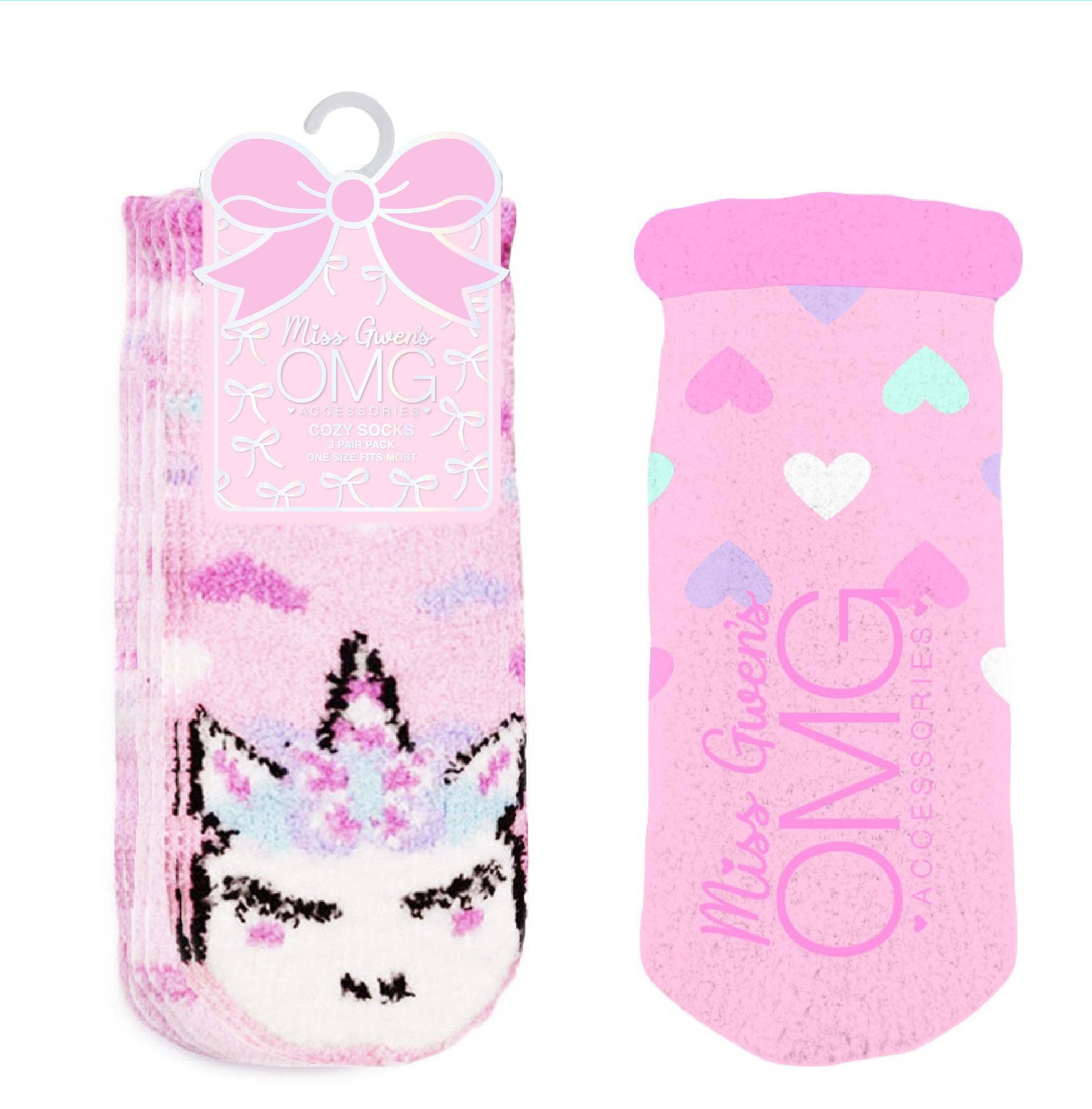 Miss Gwen Unicorn 3Pack Cozy Socks Set
