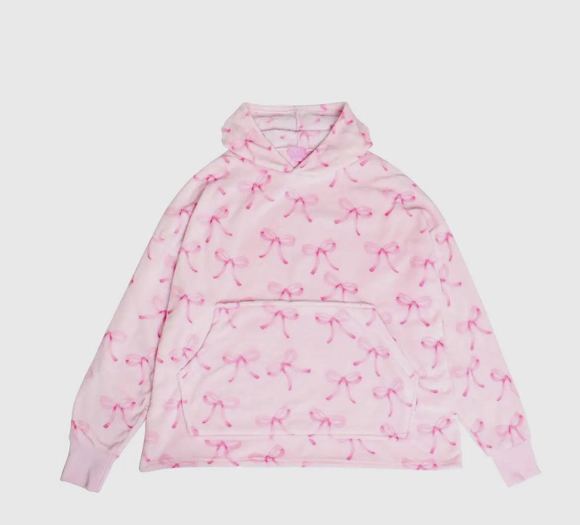 Fleece Printed Pullover Oversized Blanket Hoodie