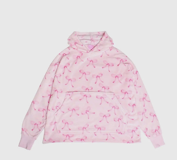 Fleece Printed Pullover Oversized Blanket Hoodie