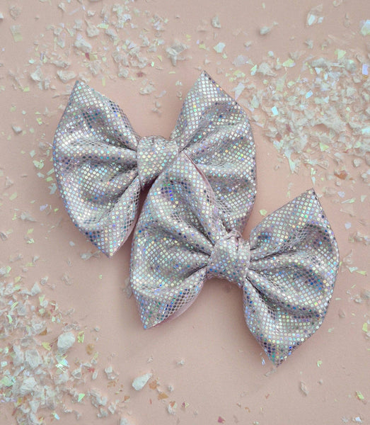 Savannah Bow PIGGIES Set-Holographic Disco Dot