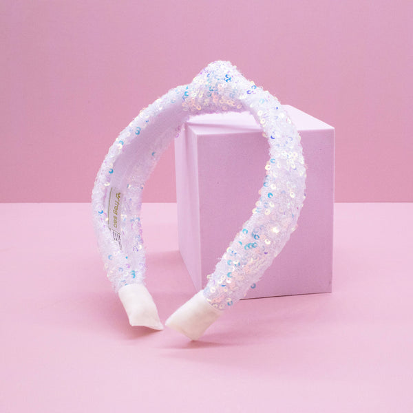 Kids Knot Headband - Rainbow Sequin Knotted Hair Accessories
