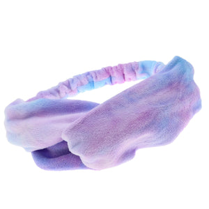 Stretch Tie Dye Knot Headband for Girls - Cotton Candy