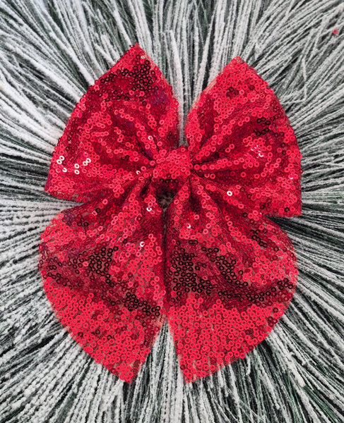 Large Curve Tail Annabelle Sequin Bow
