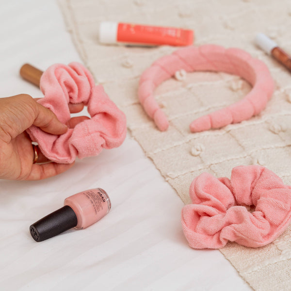 Spa Headband - Skincare Headband & Scrunchie Wristband Set