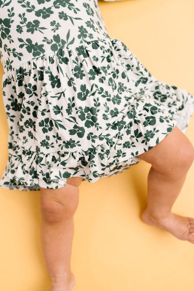 Earthy Floral Bodysuit Bamboo Dress