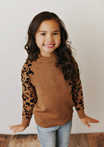Brown Leopard Print Sweater