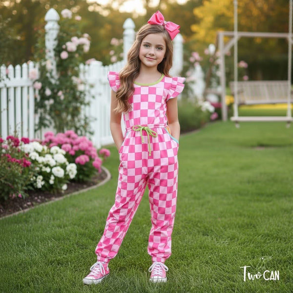 Neon Checkerboard Jumpsuit