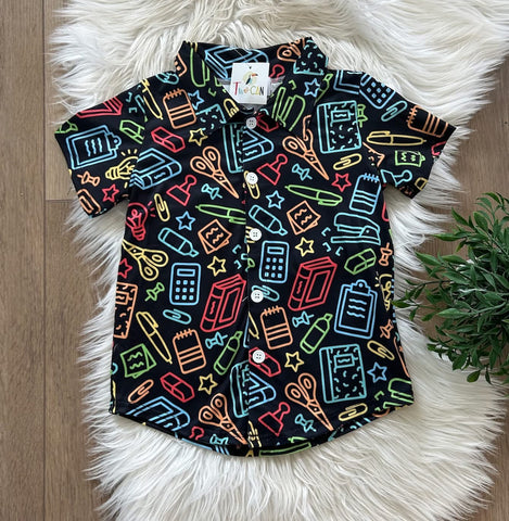 Neon School Supplies Top