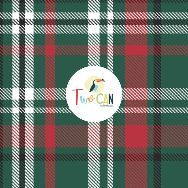 Green Plaid Velvet Dress