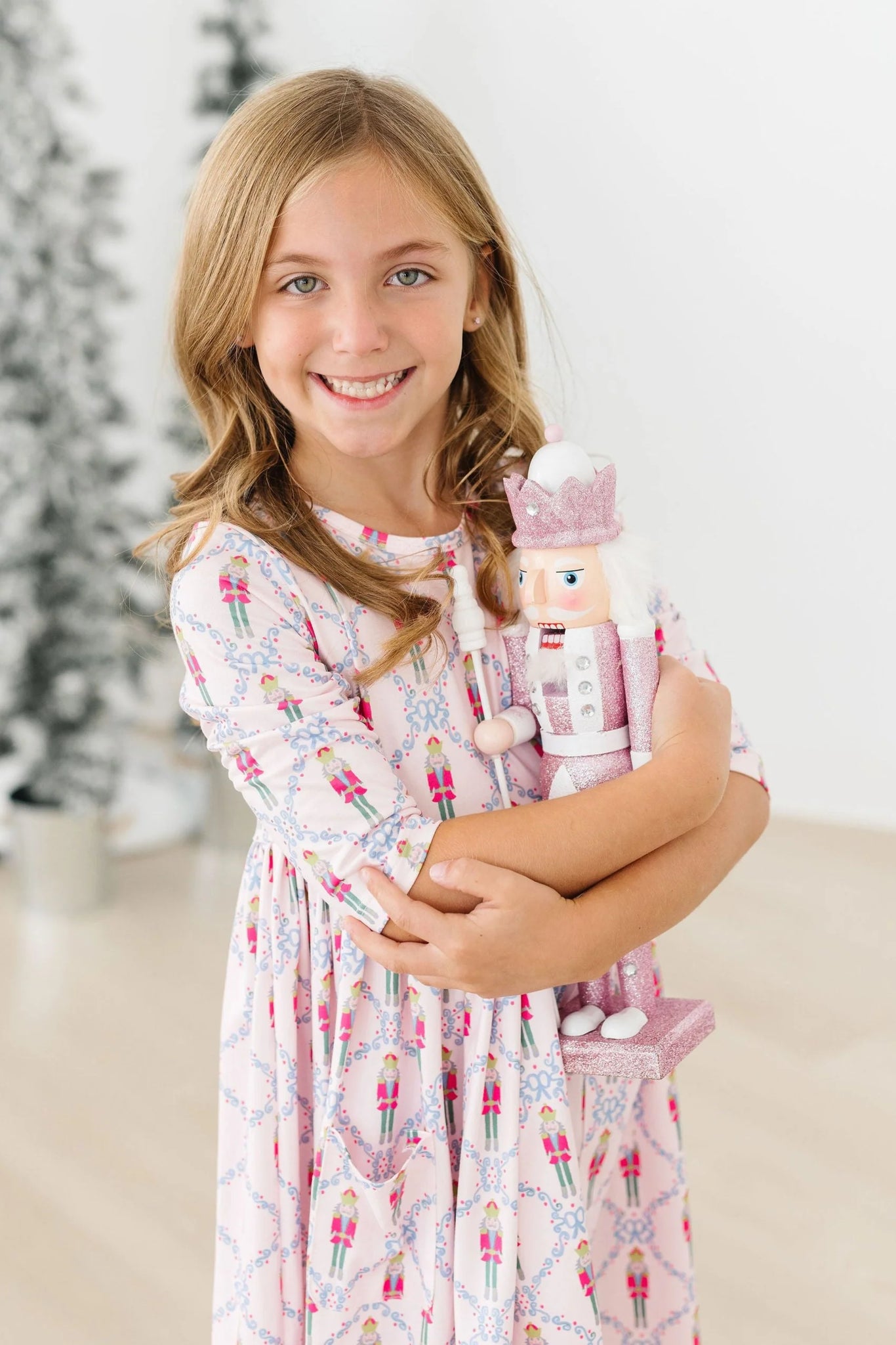Pink Nutcracker Pocket Twirl Dress