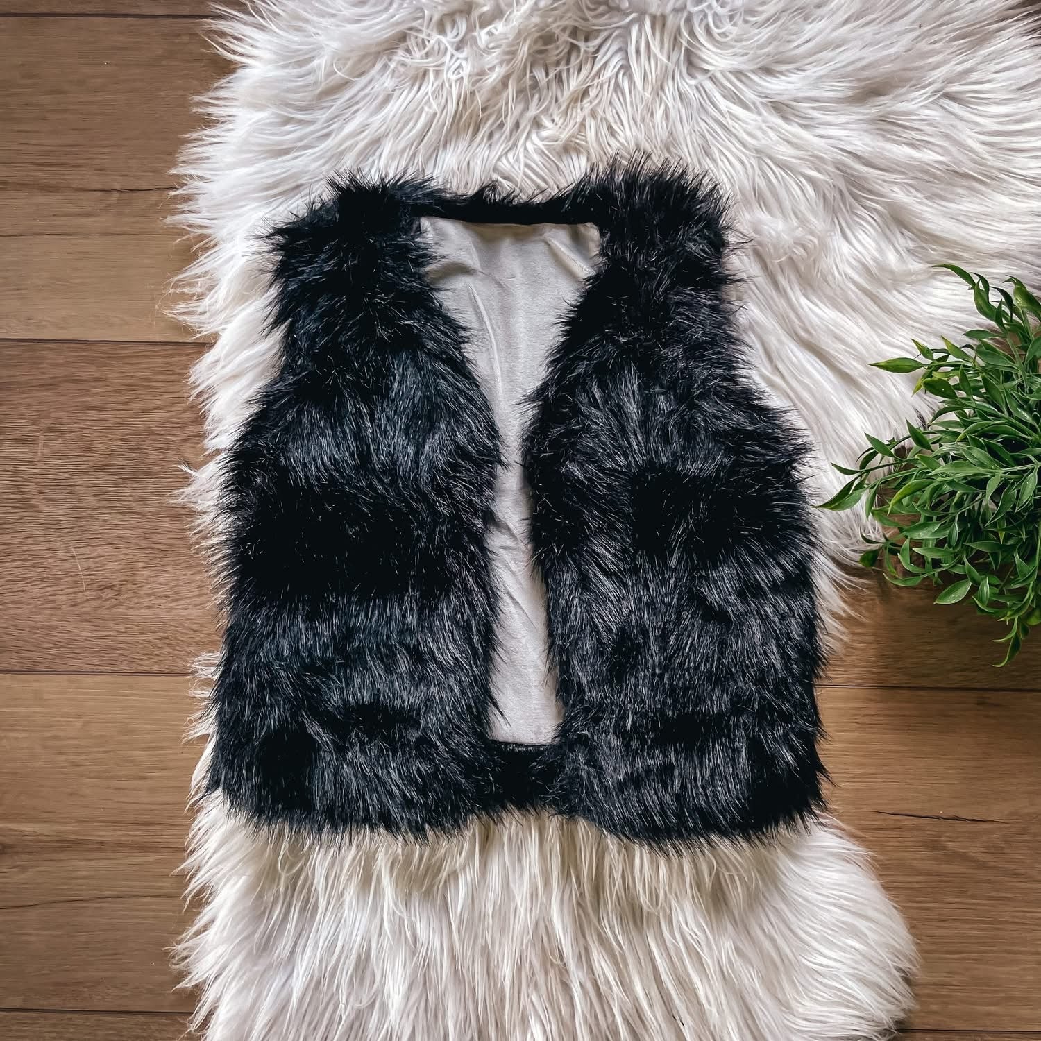 Black Fur Vest