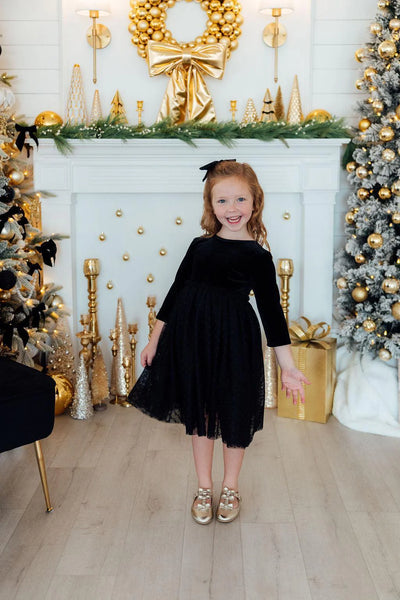 Black Velvet Tutu Dress