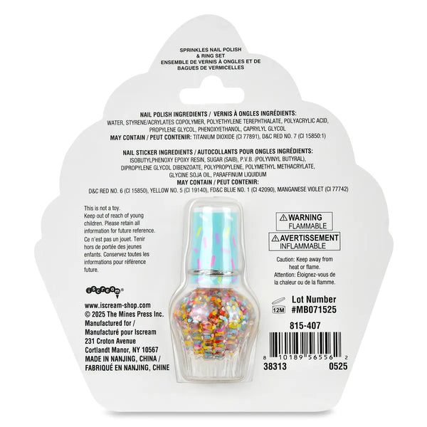 Sprinkles Nail Polish Ring Set
