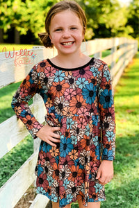 Harvest Flowers Bow Back Dress