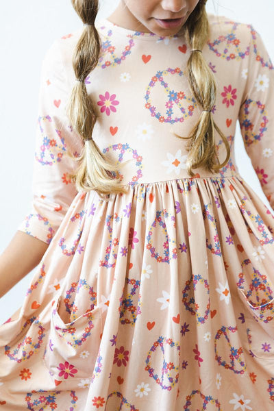 Flower Child Pocket Twirl Dress