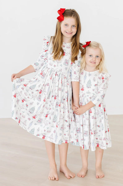 Clara’s Christmas Ruffle Twirl Dress