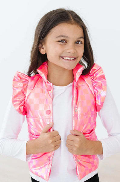 Neon Pink Puffer Vest