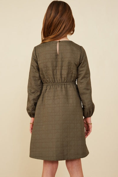 Olive Quilted Dress