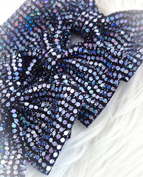 Mini Annabelle Bow-Black Disco Dot