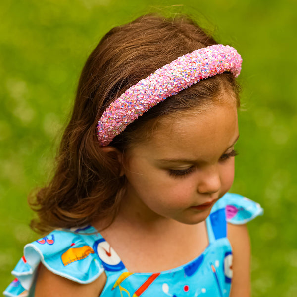 Kids Padded Headband - Chunky Sequin Hair Band