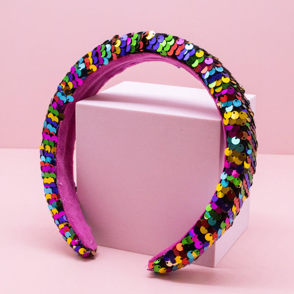 Reversible Sequin Headband - Kids Padded Hair Band
