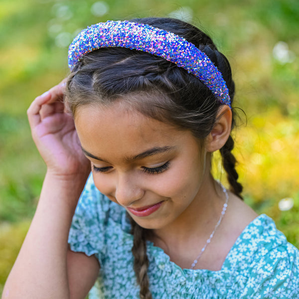 Kids Padded Headband - Chunky Sequin Hair Band