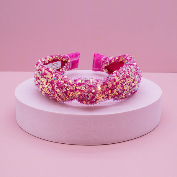 Kids Knot Headband - Rainbow Sequin Knotted Hair Accessories