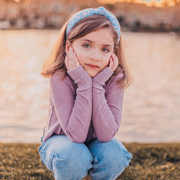 Kids Knot Headband - Rainbow Sequin Knotted Hair Accessories